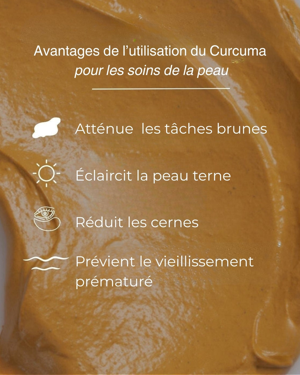 Masque au  curcuma + 1 pinceau applicateur OFFERT