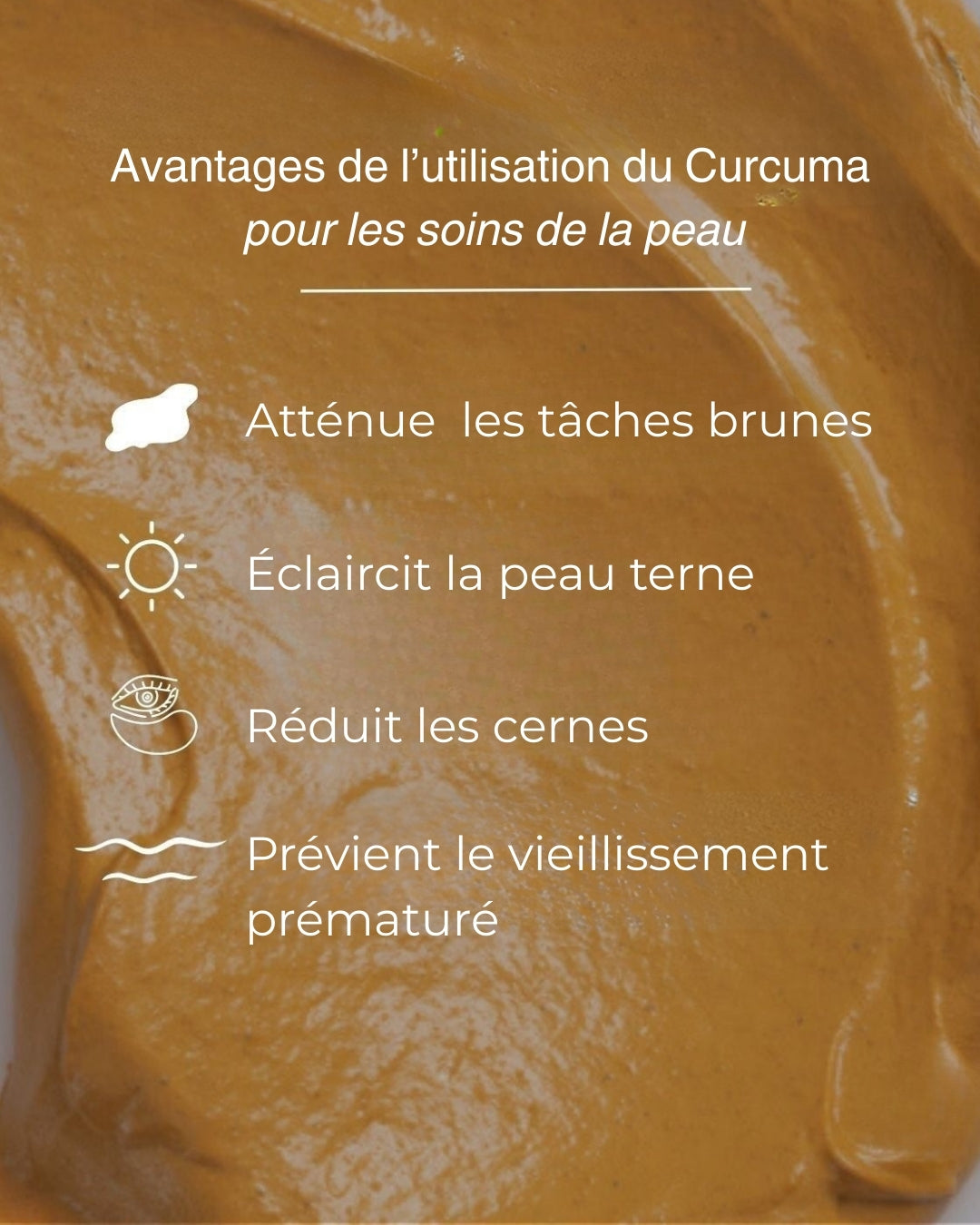 Masque au  curcuma + 1 pinceau applicateur OFFERT