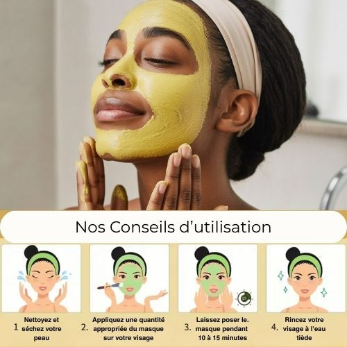 Masque au  curcuma + 1 pinceau applicateur OFFERT